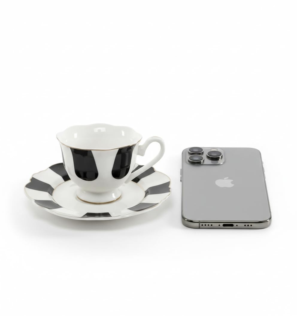 Juego de Cafe Set de 6 Unidades Excellence Rayas 6x90 ml