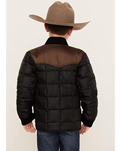 ROPER Boys Kids Black/Brown Polyester Western Insulated Jacket4