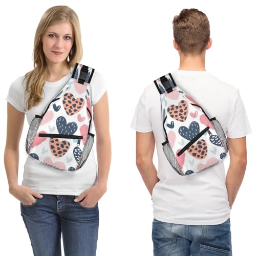 Bolso Sling para Hombre y Mujer en Forma de Corazón miniatura 7