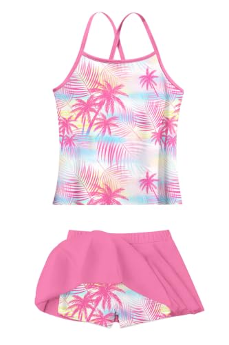 Image of Girls Tankini Swimsuit Two Piece Bathing Suit with Adjustable Strap 3-13 Years