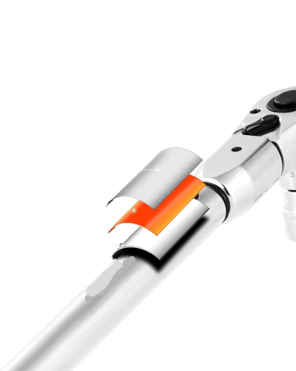 Telescopic Ratchet Regulowany klucz dynamometryczny typu Click Napęd 1/2 cala 20–160 lbf-ft ​​Wagi dwukierunkowe i dwuzakresowe z adapterem klucz dynamometryczny