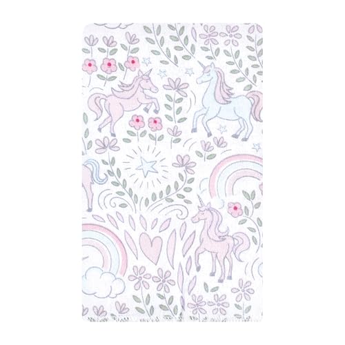 Image of Hudson Baby Unisex Baby Flannel Burp Cloth 10pk, Dreamy Unicorn, One Size