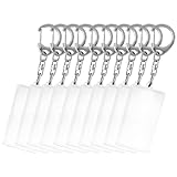 [EBISUデザイン] ハメパチ キーホルダー 長方形 66×37mm フォトキーホルダー 手作り アクセサリーパーツ 記念品 塾 部活 ナスカン付き 10個入 日本製