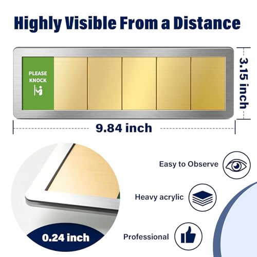 Image of Office Door Signs- 6 Options Out Of Office Sign for Door,Do Not Disturb, In A Meeting,Please Knock, Come On In,Back Soon, Privacy Slider Sign for Workplace Privacy & Conference Room