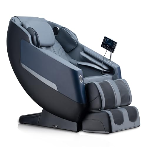 Image of Lixo LI4400A Full Body Massage Chair for Home | 22 Auto Programs | Zero Gravity Recliner | Voice Control | Back Heating | Bluetooth Speaker | Foot Rollers | USB Chargin - Black+Grey
