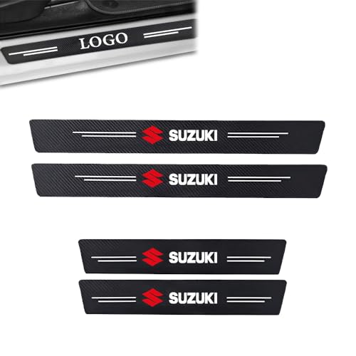 Image of Car Door Carbon Fiber Sill Guard Protector Compatible for Fronx, Vitara, Brezza, Swift, Baleno, Ertiga, WagonR, Alto, Dzire, XL6, S-Presso, Celerio, Eeco, Ciaz, Invicto, SX4, Ritz, Victoris