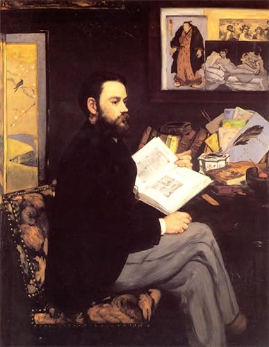 Cuadro de Émile Zola Manet decoración elegante para despacho y salón