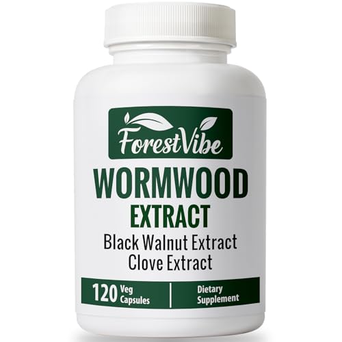 ForestVibe Wormwood Complex with Black Walnut & Clove 3-in-1 Herbal Blend Sweet Wormwood Extract Capsules 120 Vegan Capsules 2 Month Supply Non-GMO & Gluten Free Supplement