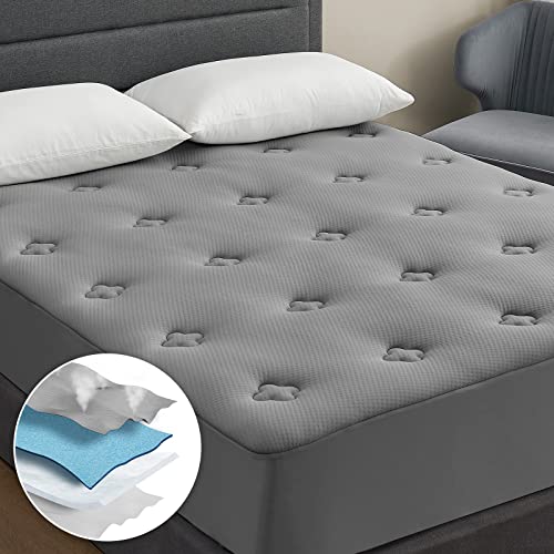 Hansleep Memory Foam Mattress Topper King, Cooling King Size Mattress