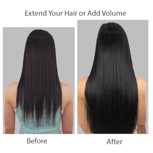 Extension a clip cheveux naturel #33 auburn raide 55cm - 4