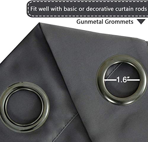 Image of H.VERSAILTEX Extra Long and Wide Blackout Curtains, Thermal Insulated Room Divider (Total Privacy, 9' Tall by 8.5' Wide -Grommet Wider Curtain Large Size 100 inch W by 108 inch L-Charcoal Gray