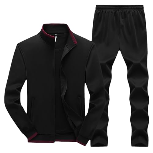 Tuta Completo Sportivo Uomo Tennis Abbigliamento Palestra con Cerniera per