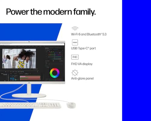 Image of Customized HP 21.5 inch All-in-One FHD Desktop, 8GB, 128GB, Intel 4-Core CPU