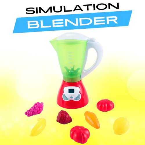Liberty Imports 6010N Junior Smoothie Maker Juicer Set - Electric Toy Mixer Juice Blender With Plastic Play Food, Kitchen Toys For Kids thumb #1