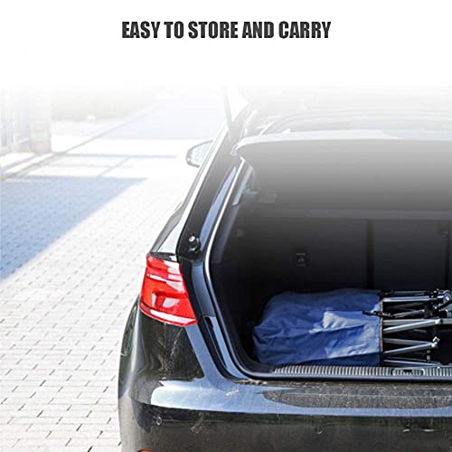 QZQJUILU Zusammenklappbarer All-Terrain-Mehrzweckwagen für den Außenbereich, robuster zusammenklappbarer Gartenwagen, Einkaufstrolley, Strandwagen mit Rädern und verstellbarem Griff – Bild 8