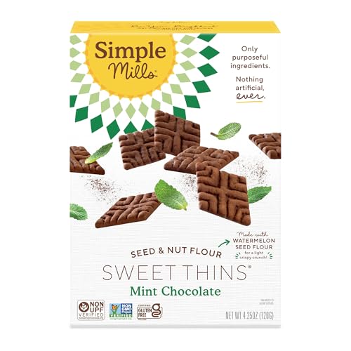 Simple Mills Sweet Thins Mint Chocolate Cookies, 1pk, 4.25oz