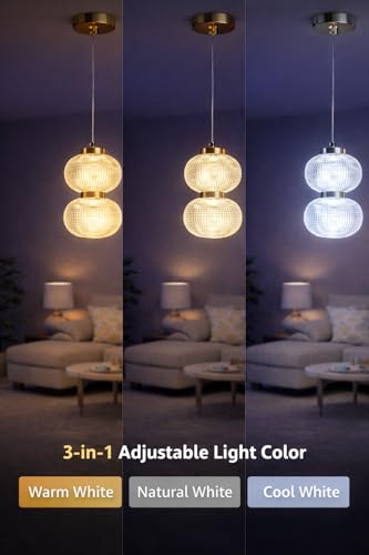 Image of TRIPPING Modern Double Globe Crystal Pendant Light with Golden Finish - Premium Decorative Hanging Ceiling Lamp for Living Room, Dining Area, Hotel Corridor, Temple & Showroom