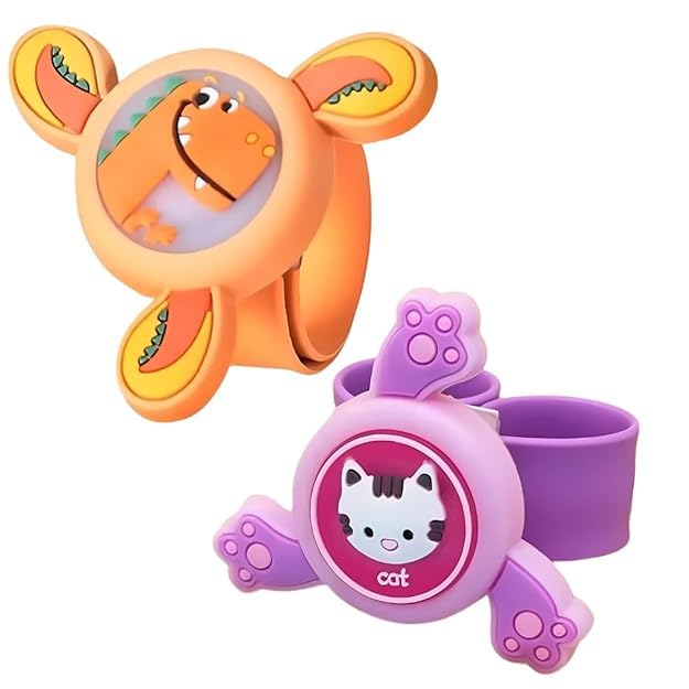 Image of BELOXY Cartoon LED Light Kids Rakhi Toy Boy Girl, Slap Band Cartoon Wrist Band with LED Light Up Great Birthday Gift Toys for Kids (Assorted Color and Model)