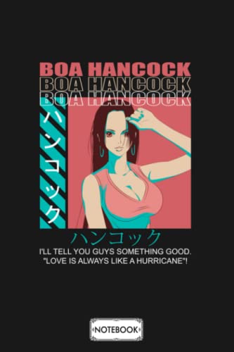  Boa Hancock G83217 Notebook: Matte Finish Cover, Journal, Planner, 6x9 120 Pages, Diary, Lined College Ruled Paper