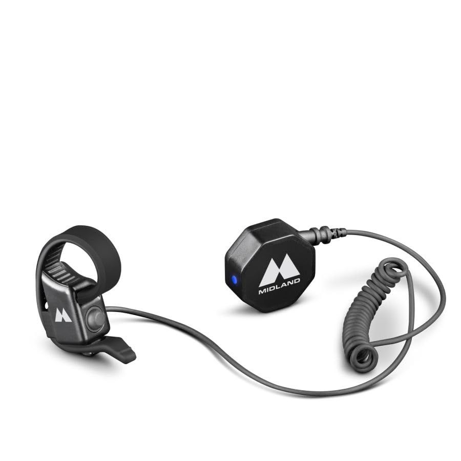 Midland BTT Button Pro C1238.01 - Bouton pour Communication Mains Libre sur Guidon de Moto, Compatible avec l'application BTTalk, sans Fils, résistant à l'eau