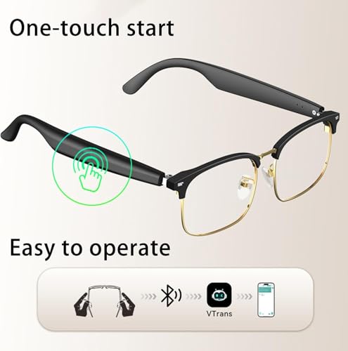 QIWA AI Smart Glasses with Translator | 138 Languages | Music & Calling | Bluetooth 5.3 | Open-Ear Audio |Magnetic Charging for Travel, Meetings and Language Learning Tool