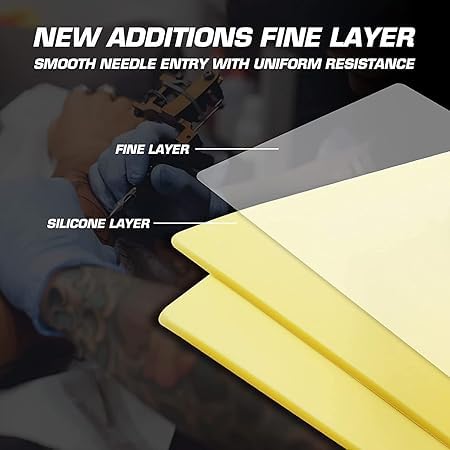 A4 Thick Practice Skin for Tattooing – 2 Pcs | Premium Silicone Tattoo Practice Sheets | Realistic, Reusable & Flexible | For Beginner and Professional Tattoo Artists 2
