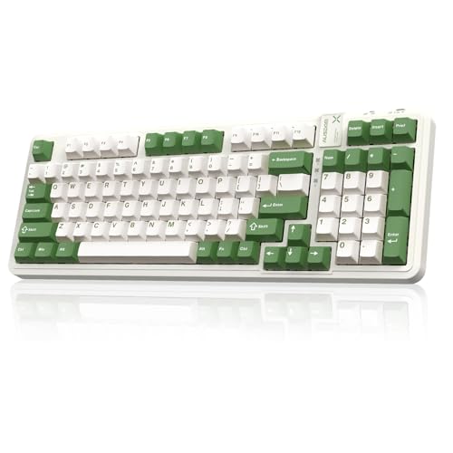 AUSDOM 98Pro Silent Mechanical Keyboard, Wireless Hot Swappable Gaming Keyboard with Backlit,Gasket...