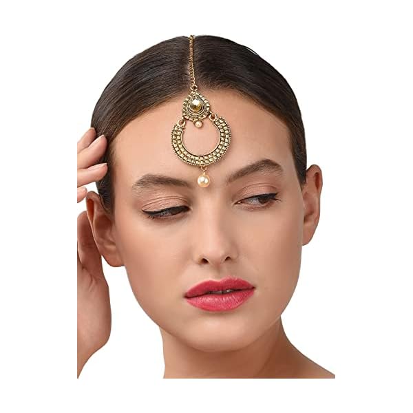 Zaveri Pearls Combo of 4 Traditional Maangtikka-ZPFK6649 - Image 6