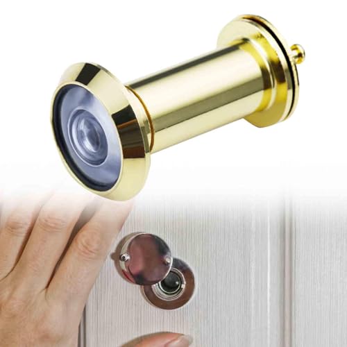 JISADER Visor olho mágico da porta lente de vidro fácil instalação durável ângulo amplo de 200 graus