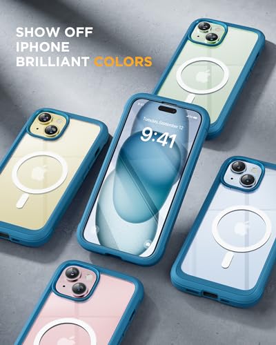 Protection intégrale iPhone 15 Miracase coque bleue 360 anti-choc pour préserver votre mobile - 7