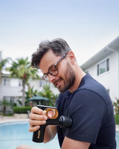 Image of RENPHO Active Mini Thermacool Massage Gun with Heat and Cold, Thumb Loop