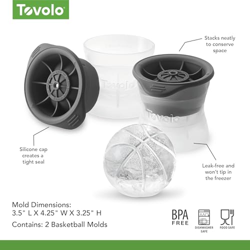 Image of Tovolo, Set Ice Molds Basketball, 2 Count