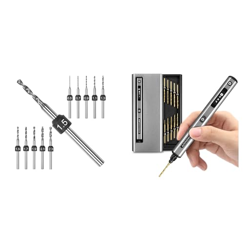 Image of AM ARROWMAX Electric Mini Drill Pen & PCB Micro Drill Bit Set (10 Pcs)