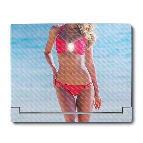 Image of MightySkins Carbon Fiber Skin Compatible with Alienware X16 R1 (2023) Full Wrap Kit - Bikini | Protective, Durable Textured Carbon Fiber Finish | Easy to Apply & Change Styles | Made in The USA