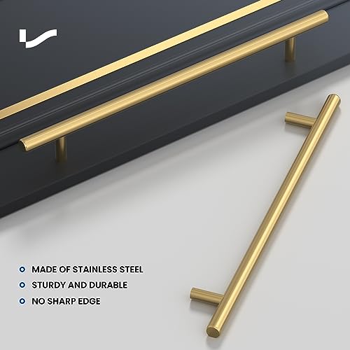 LONTAN 5 Pack 160mm Kitchen Cabinet Handles - Champagne Bronze Stainless Steel Door Handles for Cupboard Drawer, Wardrobe and Bathroom - Image 4