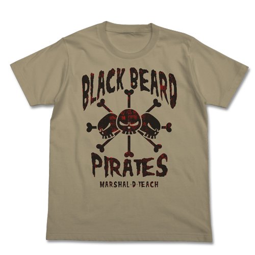 【美品】ONE PIECE バスターコール展　ティーチ　黒ひげ　ロング　Tシャツ Amazon.co.jp: ワンピース 黒ひげ海賊団Tシャツ サンドカーキ サイズ:S