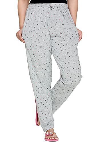 Image of CUPID Woman's Regular Fit Cotton Pyjamas Comfortable Night Pajamas Track Pant, Lowers, Daily Use Lounge Wear Pants for Ladies