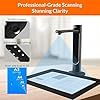 Innex DS200 Professional USB Book Scanner, 26MP, A3 Document scan, 120+ Language OCR, Auto-Flatten & Deskew, Finger Removal, Built-in Mic and LED lamp, Hand Button & Foot Pedal, for Windows/MacOS