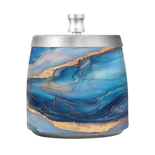 Ceniceros de patio de acero inoxidable con tapa para bar de oficina en casa, sin humo, sin olor, para amantes de los puros, ahumadores