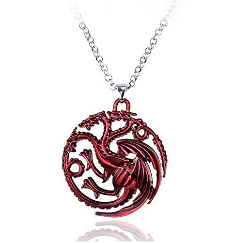 OtherTrendy necklace A song of ice and fire power game Tanzania Gayle dragon Necklace red casual pendant necklaces