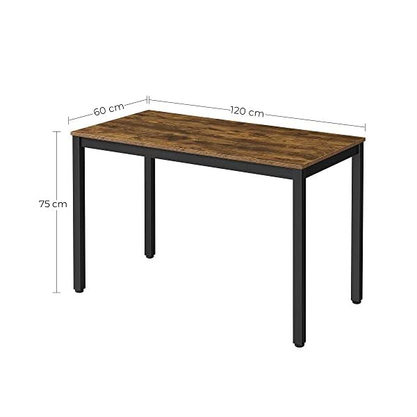 VASAGLE Large Computer Desk Sturdy Metal Frame Multifunctional Home Office Living Room Study Sturdy Modern - Image 8