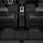 Motor Trend FlexTough Performance All Weather Rubber Car Floor Mats with Cargo Liner – Full Set Front & Rear Floor Mats for Cars Truck SUV, Automotive Floor Mats (Black)