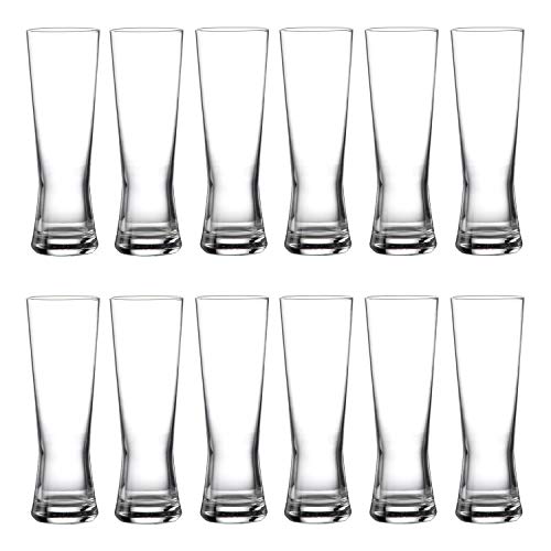 Set of 12 Durable Everyday Beer Soft Drink Glasses - 300ml Capacity - Dishwasher & Freezer Safe.
