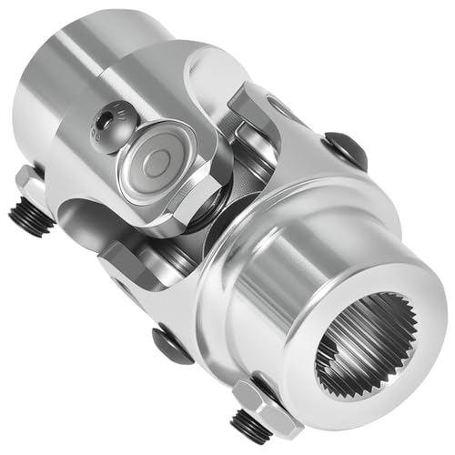 Image of 3 /4 inch-36 Spline X 3 /4 inch DD Stainless Steel Steering U Joint, Universal Joint Single Steering Column Shaft U Joint, Total Length:83mm (3-1 /4 inch)