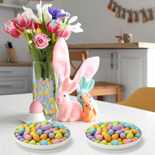 Huevos de Pascua moteados kymqlyw artísticos para decoración de fiestas y regalos DIY 36 unidades 8
