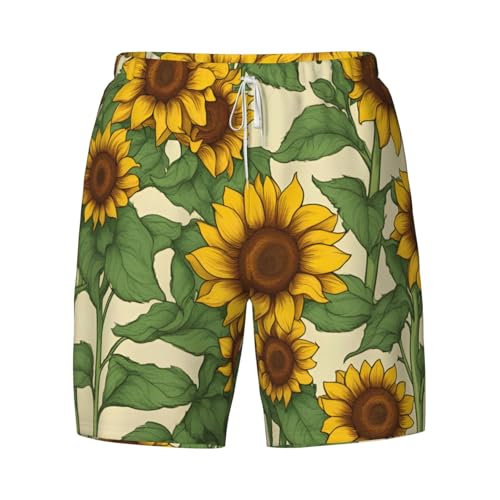 Ropa de playa para hombre: bañador transpirable de girasoles 5