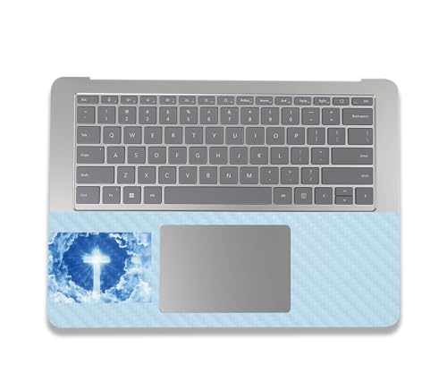 Image of MightySkins Carbon Fiber Skin Compatible With Microsoft Surface Laptop Studio 2 (2023) Full Wrap Kit - Faith Clouds | Protective, Durable Textured Carbon Fiber Finish | Easy To Apply | Made in the USA