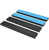 4Pcs 14mm Aluminum Heatsink with Thermal Conductive Adhesive Tape 100 x 14 x 6mm Heat Sink Strip Radiator Cooler Cooling Fin for Cooler Electronics LED CPU Memory Chip, Black