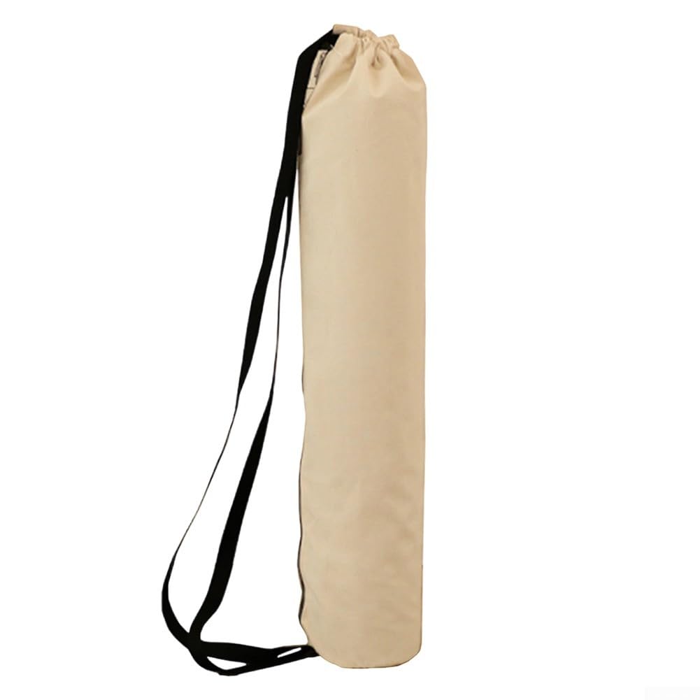 RemixAst Sac à dos robuste pour tapis de yoga en toile épaisse avec large ouverture à fermeture éclair pour un rangement sécurisé et un accès facile - Jaune