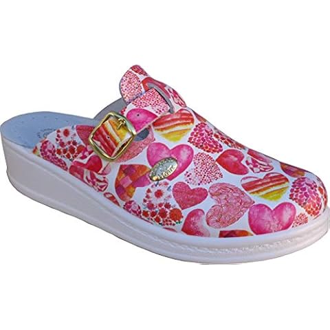 Sanital Light 1372 - Zuecos de Piel Mujer de Estar en casa con Correa y Hebilla Cover